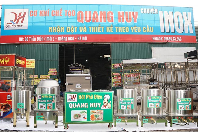 Quang Huy đơn vị cung ứng các size nồi phở công nghiệp 