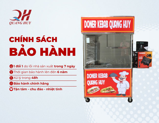 Chính sách bảo hành sản phẩm xe bánh mì tại Quang Huy