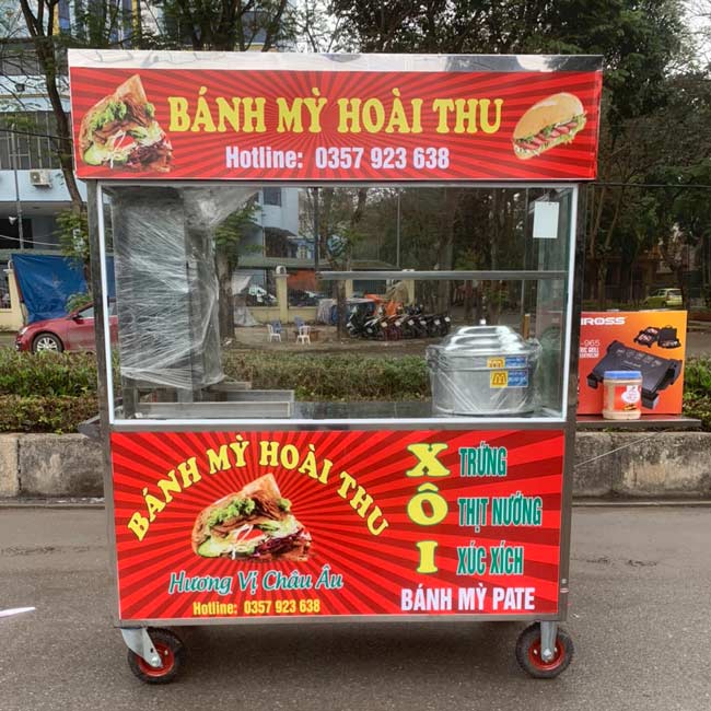 Mẫu xe bán bánh mì Thổ Nhĩ Kì 2m Quang Huy