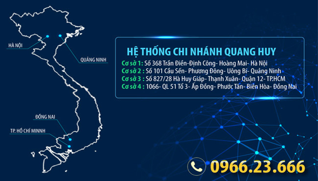 Hệ thống cửa hàng của Quang Huy trên cả nước