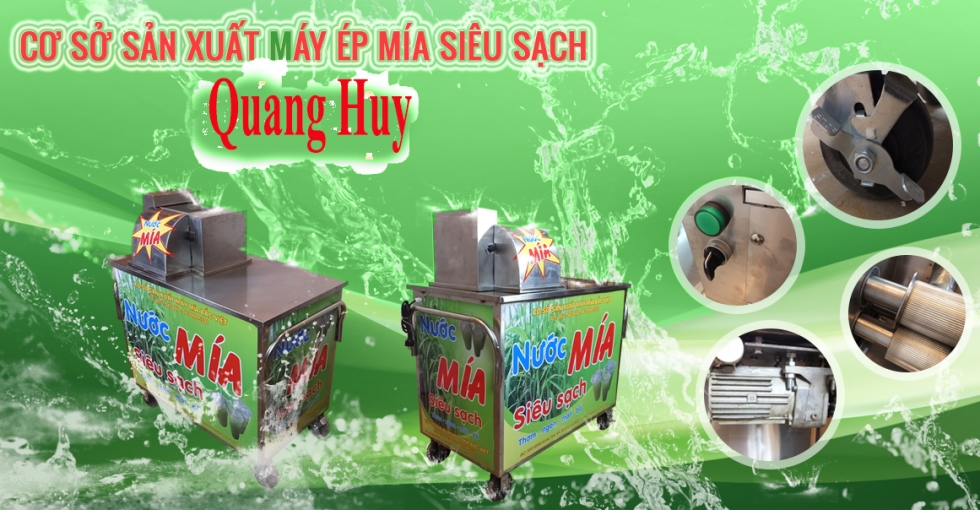 sản phẩm máy ép mía siêu sạch Quang Huy được bán trên thị trường hiện nay