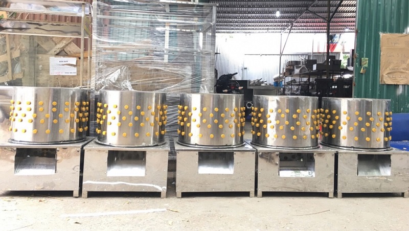 Các dòng máy làm lông gà vịt được sản xuất tại xưởng cơ khí Quang Huy