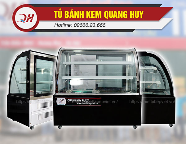 Tủ bánh kem để bàn Quang Huy sở hữu thiết kế hiện đại