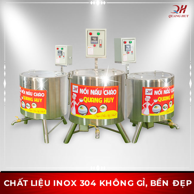 Chất liệu cấu tạo inox 304 cao cấp, Vật liệu chế tạo nồi cháo - Inox 304