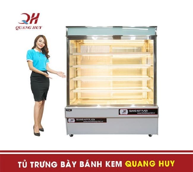 Tủ bánh kem Quang Huy là thiết bị không thể thiếu cho các quán cafe, nhà hàng, quán bánh ngọt...