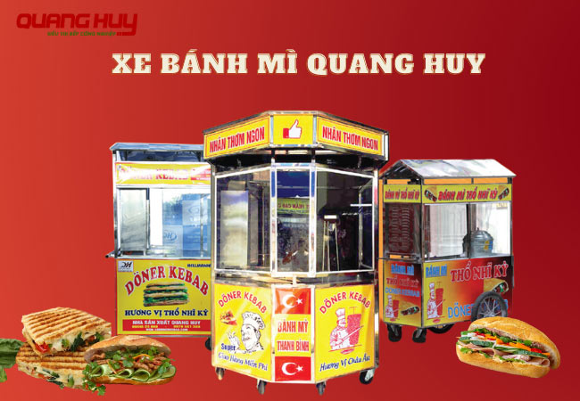 Xe bánh mì Quang Huy, xe bán bánh mì 
