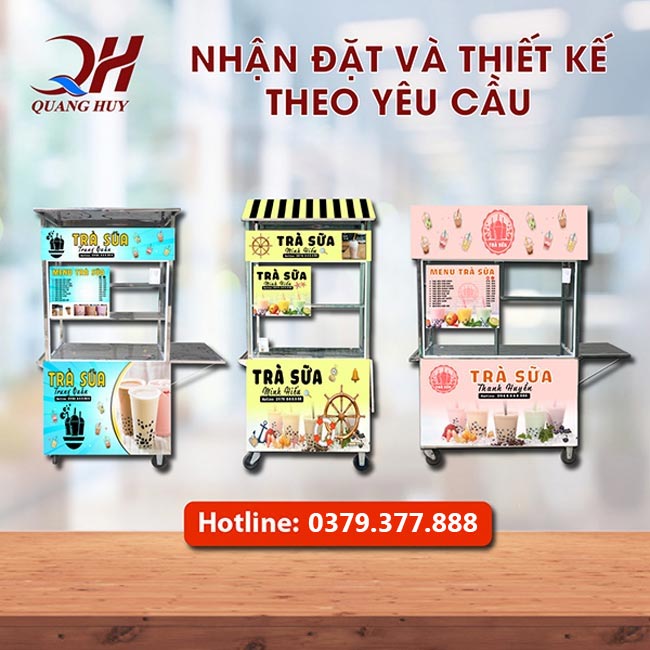 Quang Huy nhận thiết kế xe trà sữa theo yêu cầu 