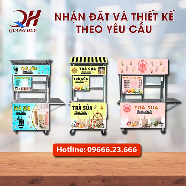 Quang Huy nhận thiết kế xe trà sữa theo yêu cầu