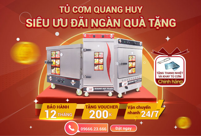 Ưu đãi tủ cơm 30kg Quang Huy