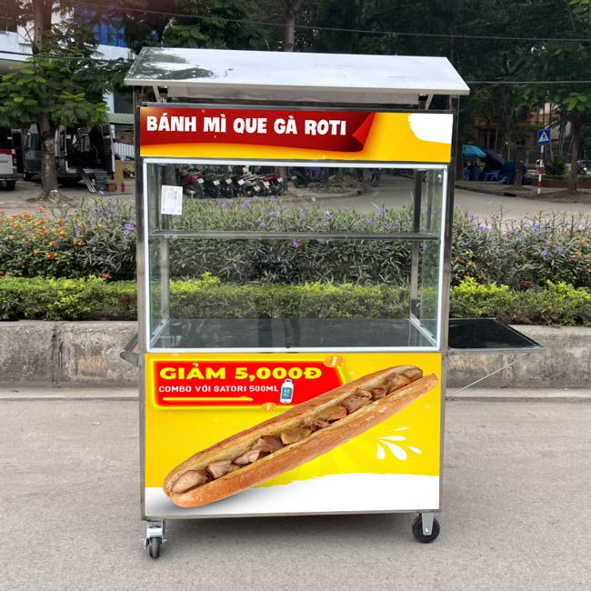 Xe bánh mì que mẫu 2 Quang Huy