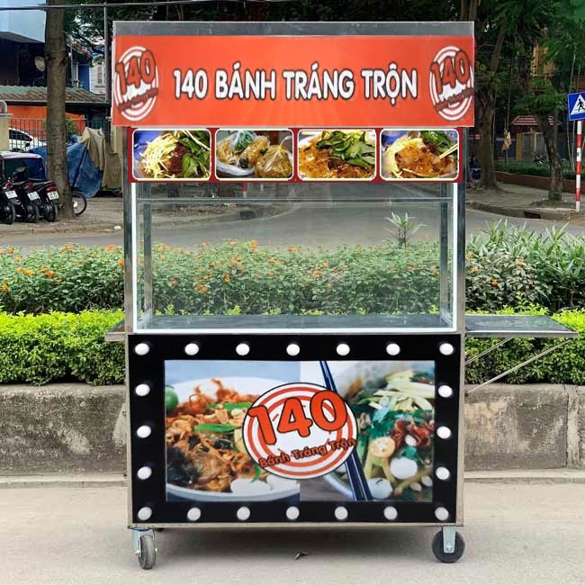 Xe bánh tráng trộn mẫu 3 Quang Huy