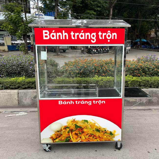 Xe bánh tráng trộn mẫu 4 Quang Huy