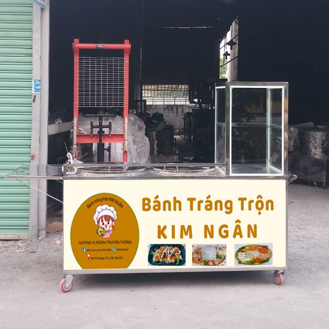 Xe bánh tráng trộn mẫu 6 Quang Huy