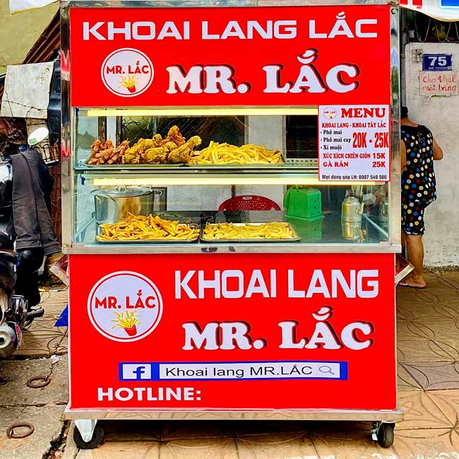 xe khoai lang lắc mẫu 7 Quang Huy