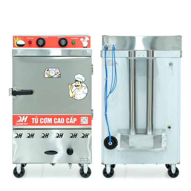 Tủ nấu cơm 6 khay nấu từ 20kg Gạo/Mẻ liền điều khiển