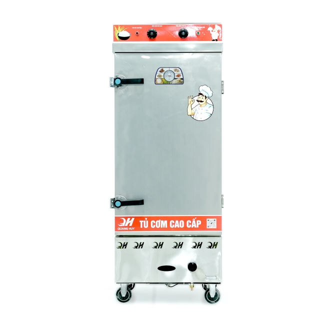 Tủ nấu cơm 12 khay nấu từ 40kg Gạo/Mẻ liền điều khiển