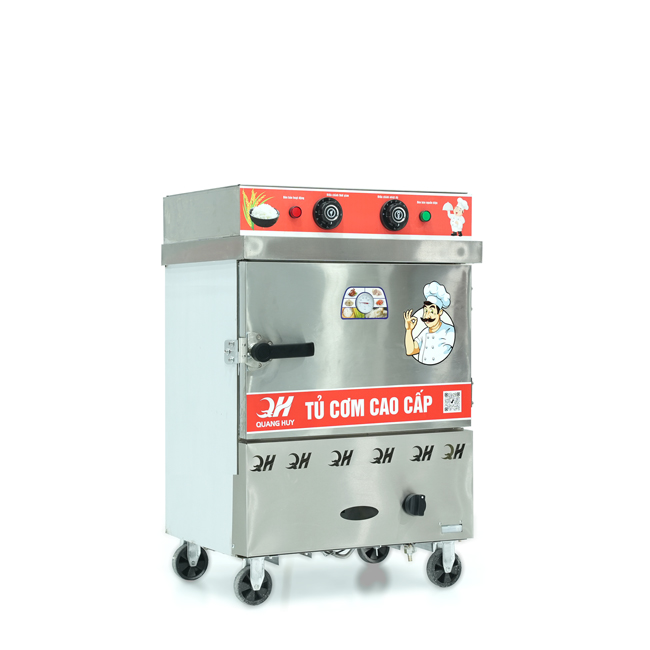 Tủ nấu cơm 4 khay nấu từ 13kg Gạo/Mẻ liền điều khiển