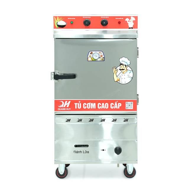 Tủ nấu cơm 6 khay nấu từ 20kg Gạo/Mẻ liền điều khiển