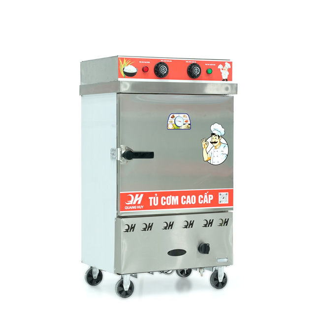 Tủ nấu cơm 6 khay nấu từ 20kg Gạo/Mẻ liền điều khiển