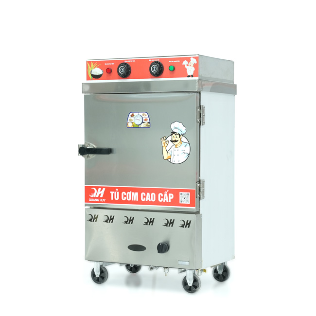 Tủ nấu cơm 6 khay nấu từ 20kg Gạo/Mẻ liền điều khiển