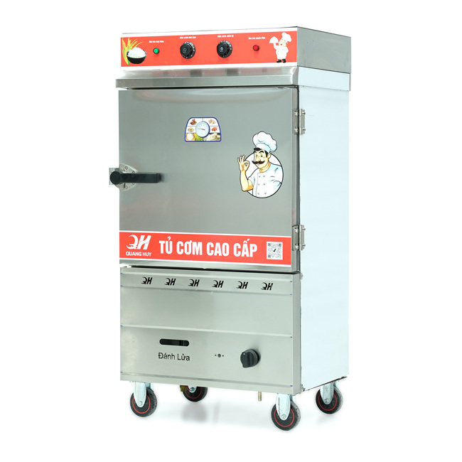Tủ nấu cơm 6 khay nấu từ 20kg Gạo/Mẻ liền điều khiển