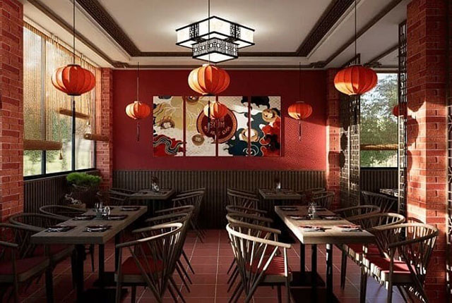 Phong c&aacute;ch thiết kế nh&agrave; h&agrave;ng Dimsum cổ truyền