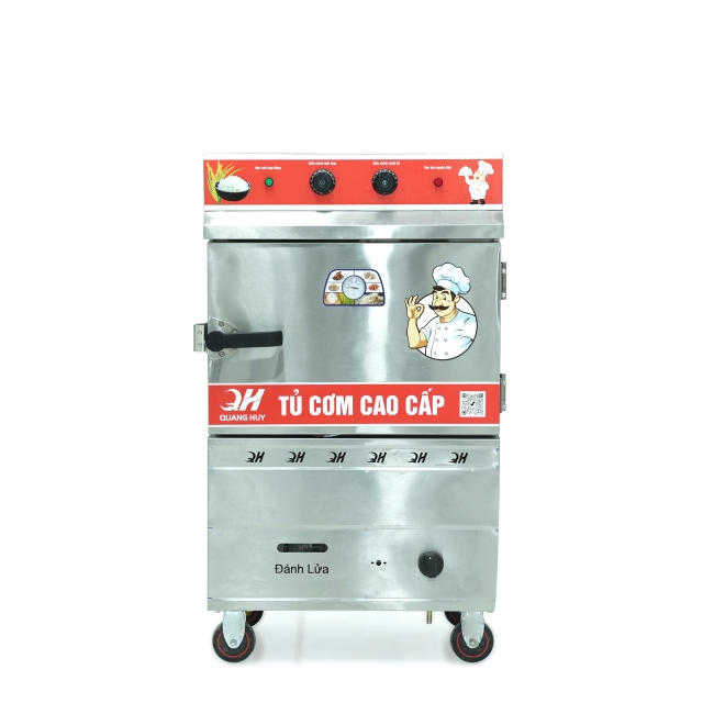 Tủ nấu cơm 4 khay nấu từ 13kg Gạo/Mẻ liền điều khiển