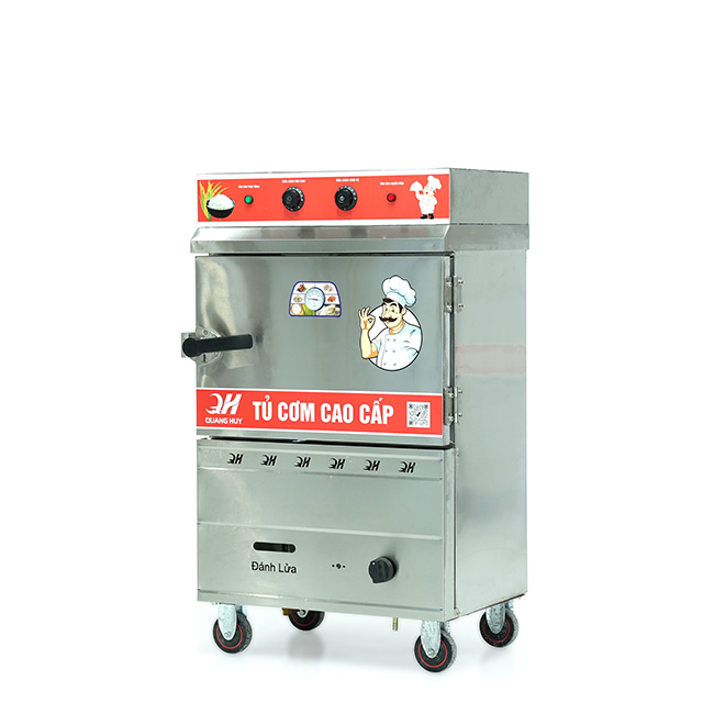 Tủ nấu cơm 4 khay nấu từ 13kg Gạo/Mẻ liền điều khiển