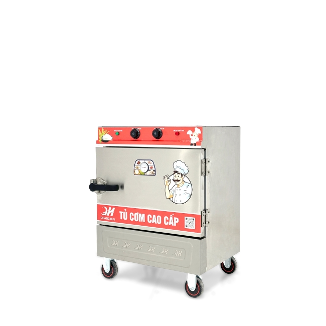 Tủ nấu cơm 4 khay nấu từ 13kg Gạo/Mẻ liền điều khiển