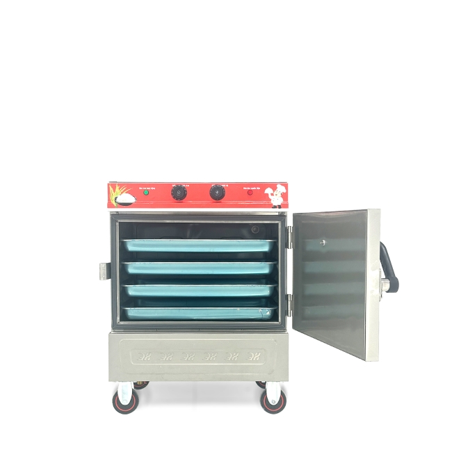 Tủ nấu cơm 4 khay nấu từ 13kg Gạo/Mẻ liền điều khiển