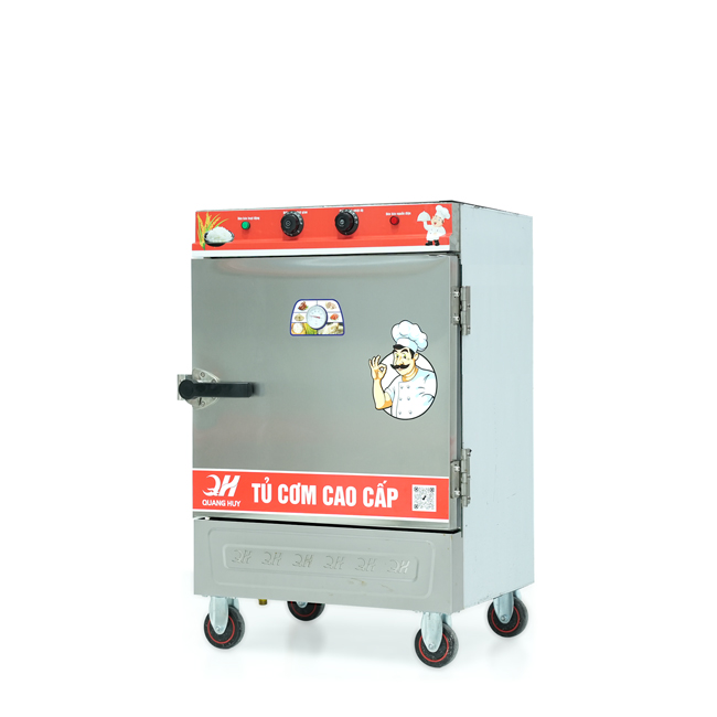 Tủ nấu cơm 6 khay nấu từ 20kg Gạo/Mẻ liền điều khiển
