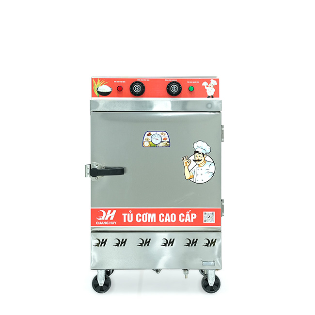 Tủ nấu cơm 6 khay nấu từ 20kg Gạo/Mẻ liền điều khiển