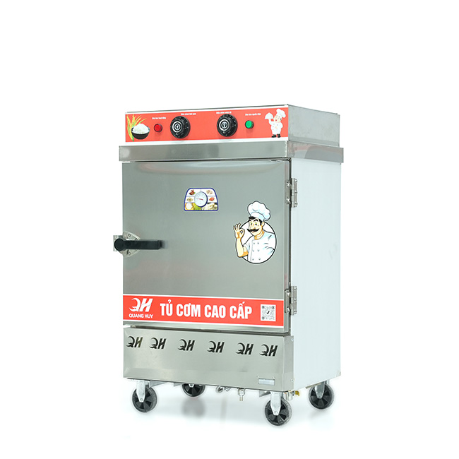 Tủ nấu cơm 6 khay nấu từ 20kg Gạo/Mẻ liền điều khiển