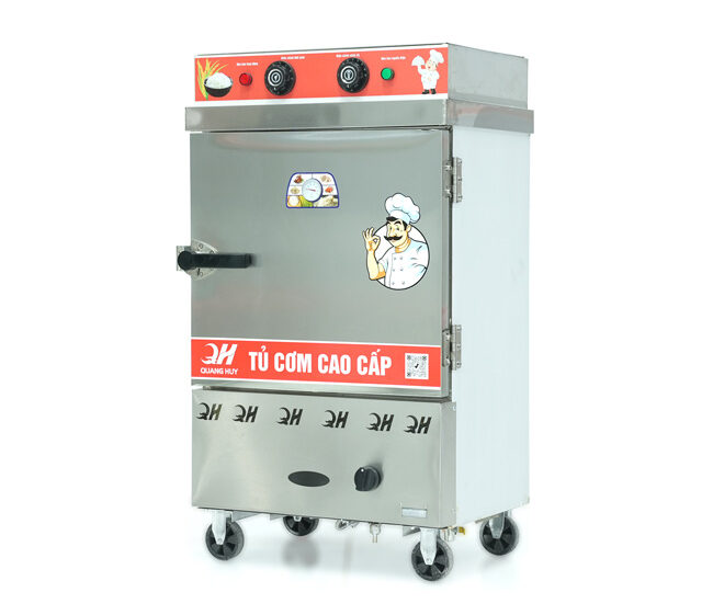 Tủ nấu cơm 6 khay nấu từ 20kg Gạo/Mẻ liền điều khiển