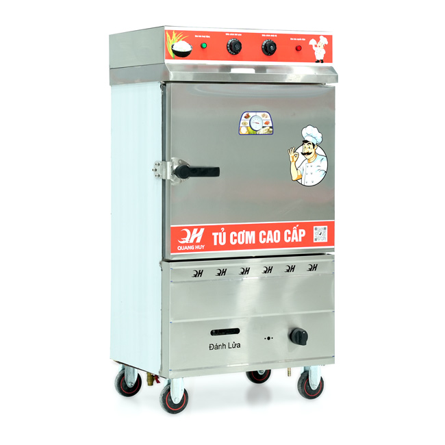 Tủ nấu cơm 6 khay nấu từ 20kg Gạo/Mẻ liền điều khiển