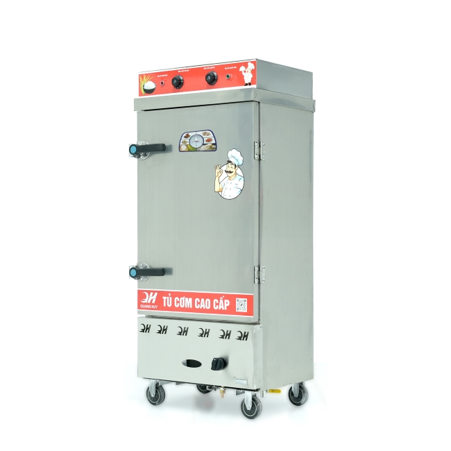 Tủ nấu cơm 10 khay nấu từ 35kg Gạo/Mẻ liền điều khiển