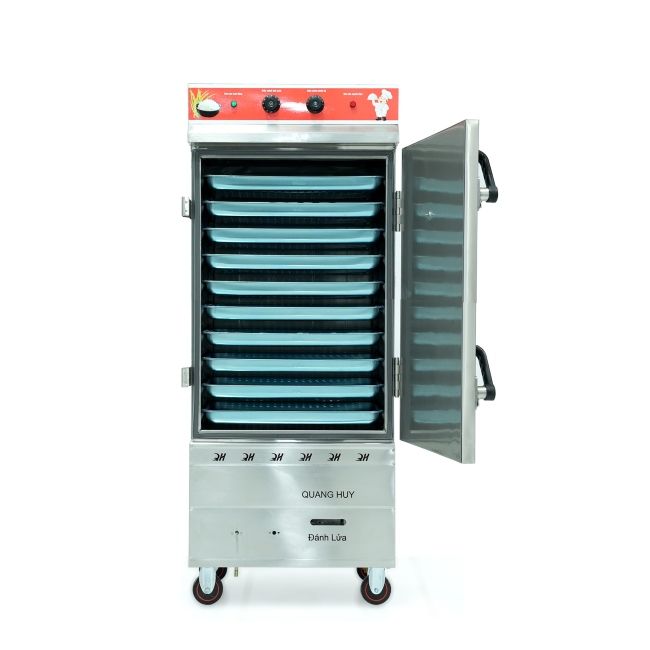 Tủ nấu cơm 10 khay nấu từ 35kg Gạo/Mẻ liền điều khiển