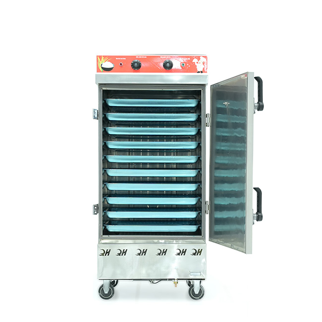 Tủ nấu cơm 10 khay nấu từ 35kg Gạo/Mẻ liền điều khiển