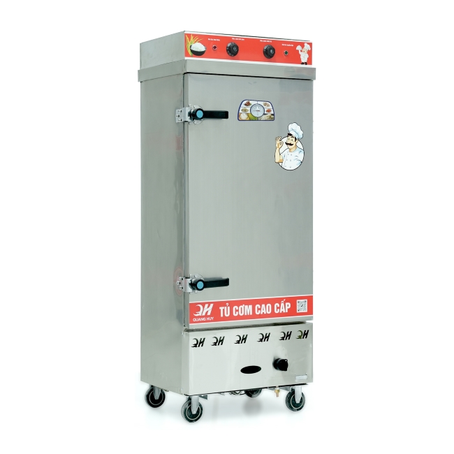 Tủ nấu cơm 12 khay nấu từ 40kg Gạo/Mẻ liền điều khiển