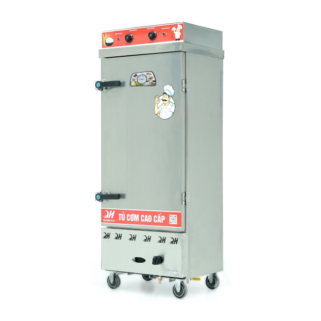 Tủ nấu cơm 12 khay nấu từ 40kg Gạo/Mẻ liền điều khiển