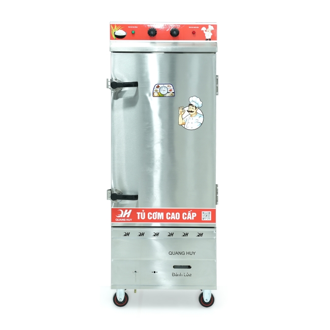 Tủ nấu cơm 12 khay nấu từ 40kg Gạo/Mẻ liền điều khiển