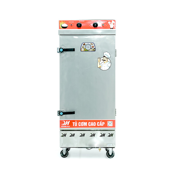 Tủ nấu cơm 12 khay nấu từ 40kg Gạo/Mẻ liền điều khiển