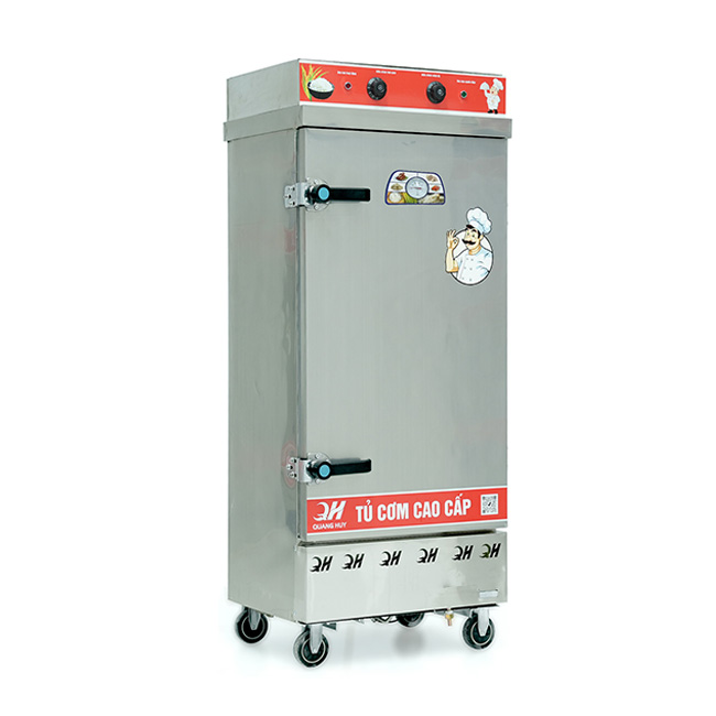 Tủ nấu cơm 12 khay nấu từ 40kg Gạo/Mẻ liền điều khiển