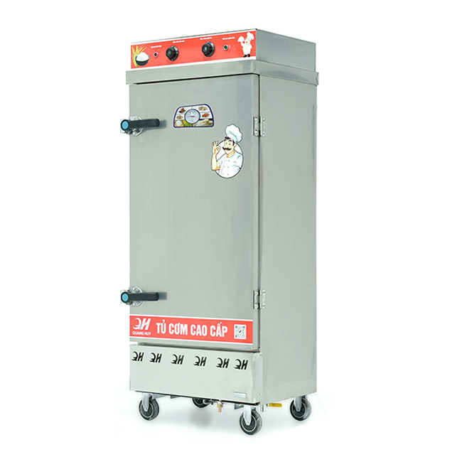 Tủ nấu cơm 12 khay nấu từ 40kg Gạo/Mẻ liền điều khiển