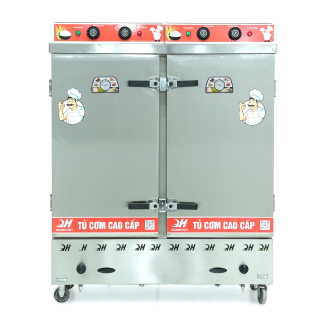 Tủ nấu cơm 24 khay nấu từ 80kg Gạo/Mẻ liền điều khiển
