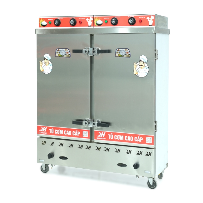 Tủ nấu cơm 24 khay nấu từ 80kg Gạo/Mẻ liền điều khiển