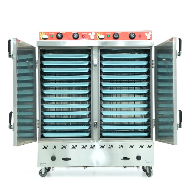 Tủ nấu cơm 24 khay nấu từ 80kg Gạo/Mẻ liền điều khiển