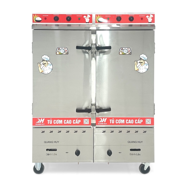 Tủ nấu cơm 24 khay nấu từ 80kg Gạo/Mẻ liền điều khiển