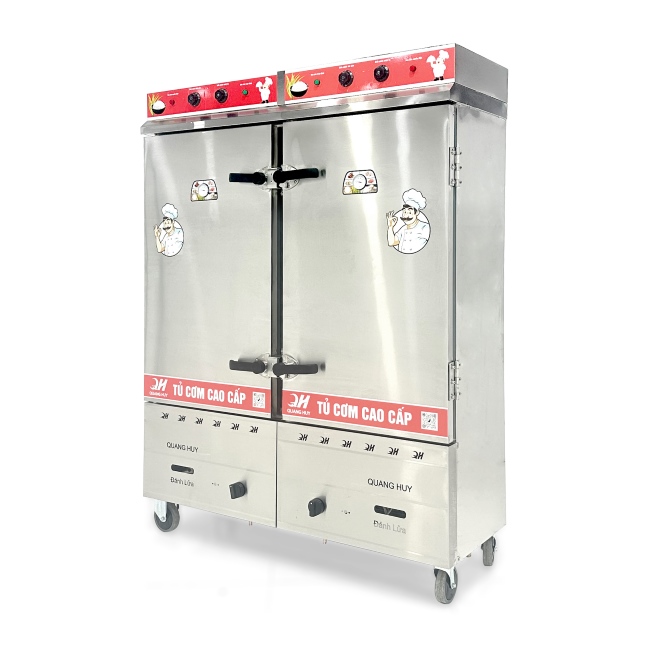 Tủ nấu cơm 24 khay nấu từ 80kg Gạo/Mẻ liền điều khiển