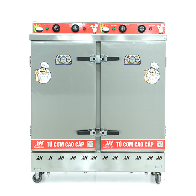 Tủ nấu cơm 24 khay nấu từ 80kg Gạo/Mẻ liền điều khiển